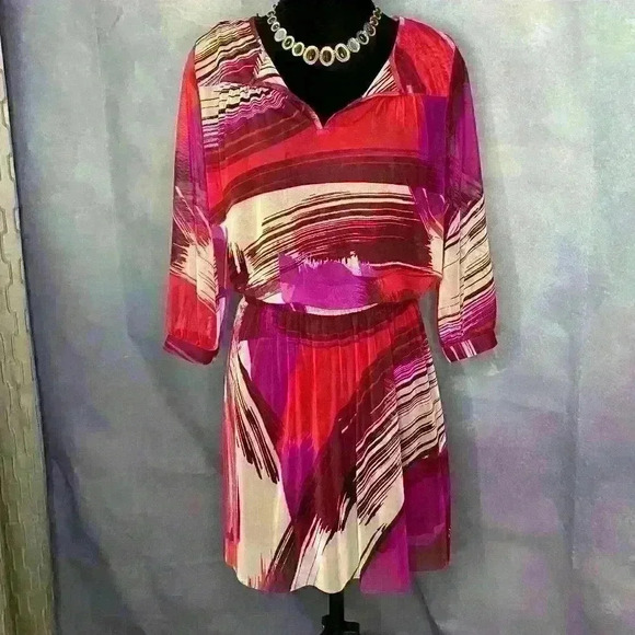 London Times Keyhole neck dress - Picture 3 of 13